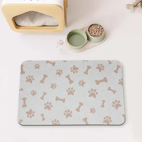 Miniatura 11 de YCT Tapete de comida para gatos – Tapetes de alimentación para perros – Alfombras absorbentes antideslizantes para gatos, 16.9 x 24 pulgadas