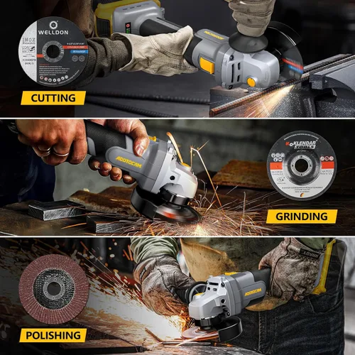 Miniatura 6 de Amoladora Angular, sin escobillas de 20 V, inalámbrica, 4-1/2 pulgadas, compatible con batería Dewalt (sin batería), con rueda de esmeril de metal