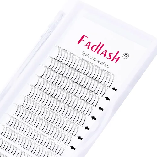 Miniatura 42 de Extensiones de pestañas postizas en abanico 10D Extensiones de pestañas postizas prefabricadas 0.05 0.07 de grosor Extensiones de pestañas postizas