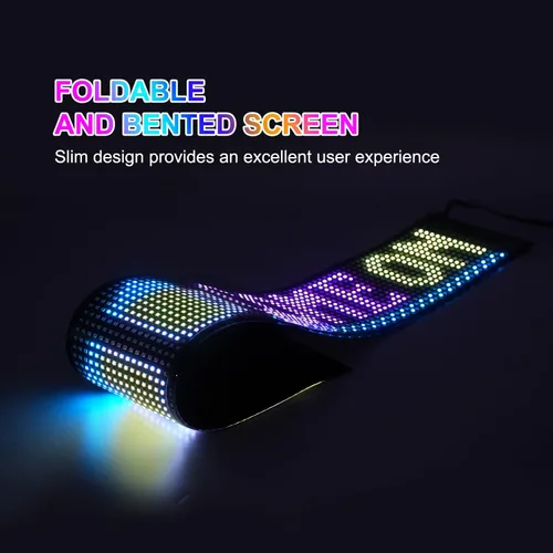 Miniatura 2 de Letrero LED programable de desplazamiento – Tablero de visualización a todo color con control de aplicación Bluetooth – Patrones personalizados
