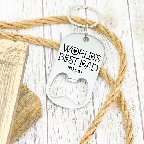 Miniatura 3 de Idea de regalo de Navidad personalizada para papá, número uno, abrebotellas, llavero regalo para papá en Navidad, el mejor regalo de Navidad