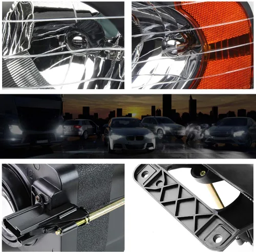 Miniatura 4 de PM PERFORMOTOR Conjunto de faros Compatible con Dodge Ram 1500 2002 2003 2004 2005/Dodge Ram 2500 3500 2003 2004 2005 2 piezas de lámparas