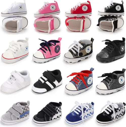 Miniatura 23 de KIDSUN zapatos deportivos altos hasta el tobillo para bebés, niños y niñas con suela antideslizante, suaves, para recién nacidos, zapatos