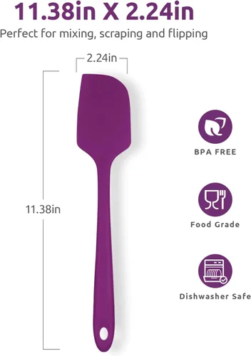 Miniatura 2 de Espátula grande de silicona resistente al calor: U-Taste 600ºF de alto calor, flexible, 11.38 pulgadas, mezcla de silicona, agitación, cocción
