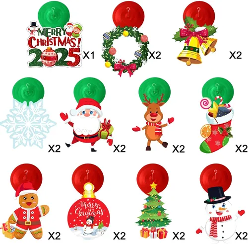 Miniatura 2 de Juego de 30 piezas de decoraciones navideñas colgantes de remolinos de papel de aluminio, letrero de muñeco de nieve y alce, remolinos colgantes