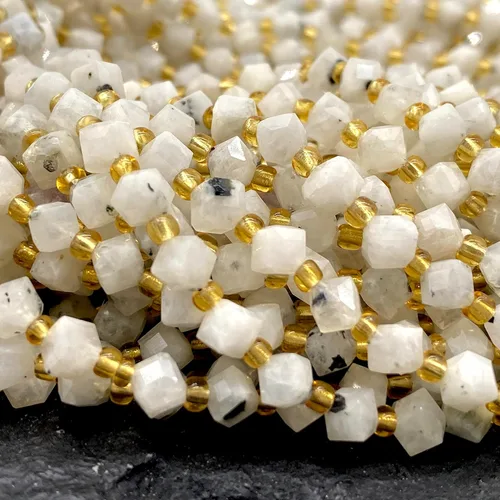 Miniatura 24 de ABCGEMS - Cuentas de howlita blanca como la nieve de California