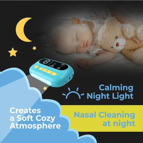 Miniatura 3 de El aspirador nasal "HappyNose" con succión 3 veces mayor para bebés niños y adultos – Dispositivo recargable de aspiración de moco moco moco
