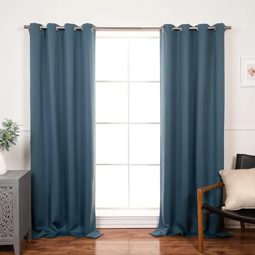 Miniatura 18 de Best Home Fashion Cortinas Opacas 2 Paneles - Tratamiento de Ventana con Aislamiento Térmico Premium Cortinas Opacas para Dormitorio - Parte Castaño