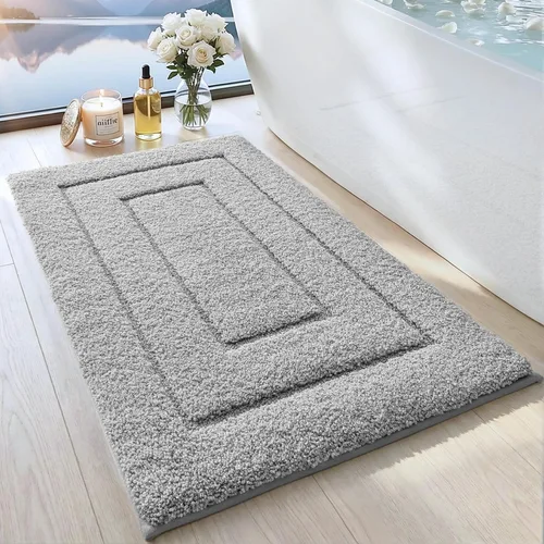 Miniatura 14 de DEXI - Alfombra de baño antideslizante, absorbente, de alta calidad, lavable a máquina, cómoda alfombra para cuarto de baño