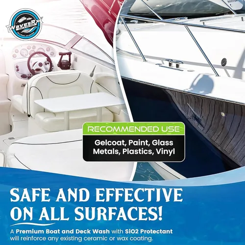 Miniatura 5 de WAVESRX Jabón neutralizante de sal y lavado de moto acuática con protección de superficie SiO2 (EpicWash +), limpiador de grado marino elimina sal
