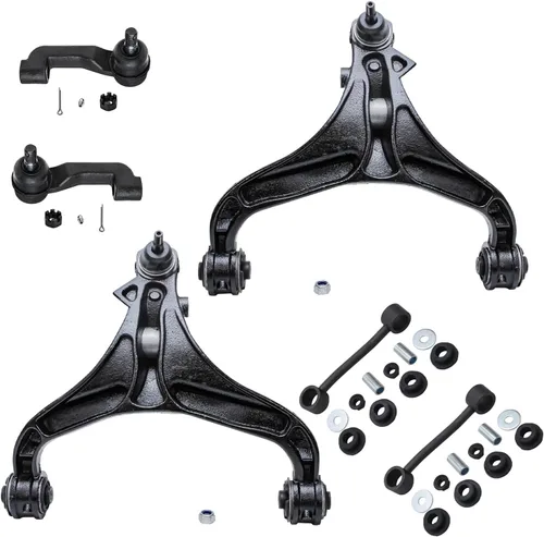 Miniatura 155 de Detroit Axle - Kit de extremo delantero para Chrysler 300 Dodge Charger Challenger 2011-2023, 2 brazos de control inferiores traseros 2 varillas