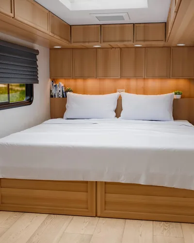 Juego de sábanas tamaño King para RV de 72" x 80" - Sábanas de 4 piezas para cama RV Short Queen - Ultra suaves, transpirables y refrescantes - 01-