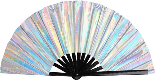 Miniatura 26 de Paquete de 4 ventiladores de mano plegables grandes para mujeres/hombres, ventilador chino de Kung Fu de mano, abanicos plegables decorativos