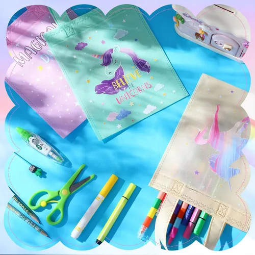 Miniatura 4 de Faccito 24 bolsas de regalo de cumpleaños, bolsas de regalo de cumpleaños, bolsas de dulces, bolsa de golosinas coloridas, bolsa de regalo no tejida