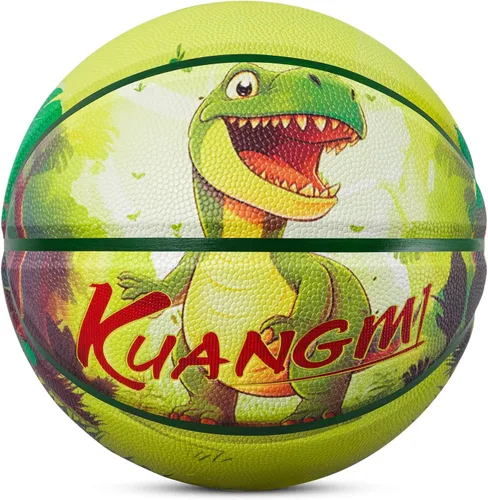 Miniatura 10 de Kuangmi Baloncesto para niños, tamaño juvenil 5 (27.5 pulgadas), tamaño infantil 4 (25.5 pulgadas), para niños y niñas, para interiores