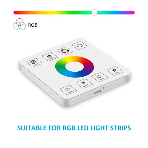 Miniatura 3 de RGBZONE Controlador LED RGB, control remoto inalámbrico RF, controlador de pared LED regulable para tiras de luz DC5V/12V/24V 30A 5050 3528 5630