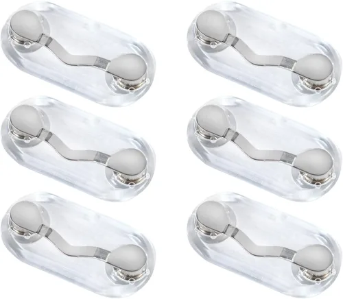ReadeREST clips de acero inoxidable para sostener los lentes (como en Shark Tank), 6 unidades 6 x acero inoxidable