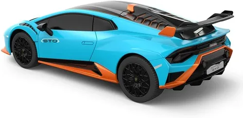 Miniatura 5 de RASTAR by Lamborghini Huracan STO RC Car 1:24 Escala 1:24 Auto de juguete a control remoto, vehículo modelo R/C para niños, azul, (STO1)