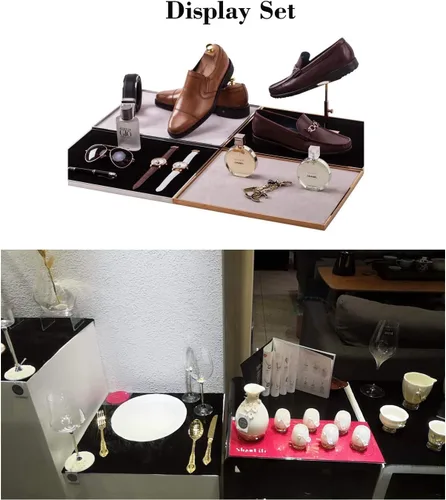 Miniatura 4 de 20 hojas de terciopelo autoadhesivas, tela de franela autoadhesiva para forro de pelusa de cajas de joyería (esmeralda)