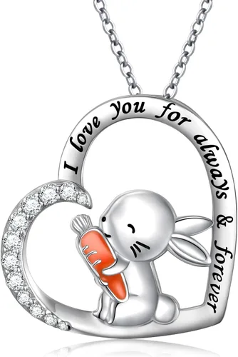 Lindos collares de animales para mujeres y niñas, plata de ley 925, conejillos de indias, girasol, panda, alpaca y perezoso, conejo, cachorro,