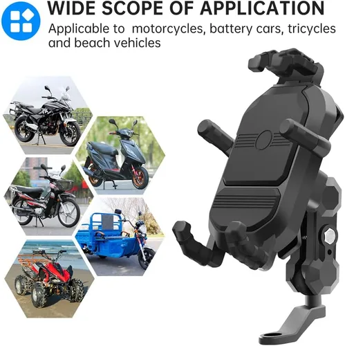 Miniatura 8 de Soporte universal para teléfono de motocicleta, impermeable, a prueba de golpes, soporte para teléfono celular, soporte de navegación para llevar