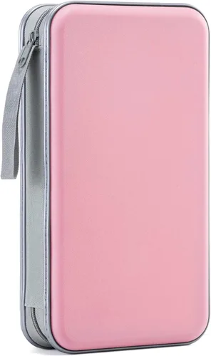 Miniatura 18 de LIOVODE Funda para DVD, estuche portátil para CD de capacidad para 96, organizador de cartera de DVD de plástico duro, organizador para coche CD