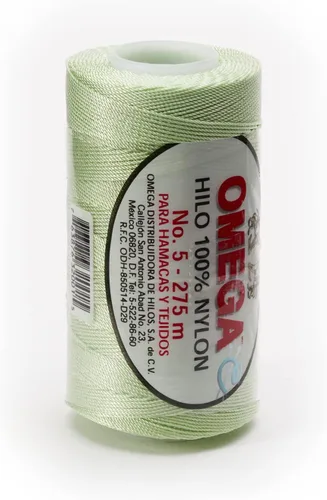 Miniatura 22 de Nylon NO.5 by Omega - Cuerda fuerte 100% nailon para ganchillo fino y manualidades - Color: 04 amarillo claro