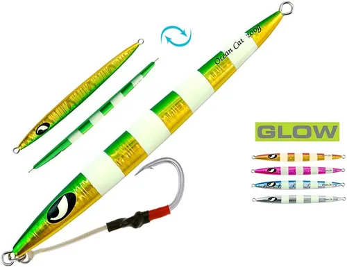 Miniatura 27 de OCEAN CAT Jigs de pesca de agua salada en alta mar Jigging de velocidad de lanzamiento lento señuelos vertical Jigging vertical Plantilla de otoño