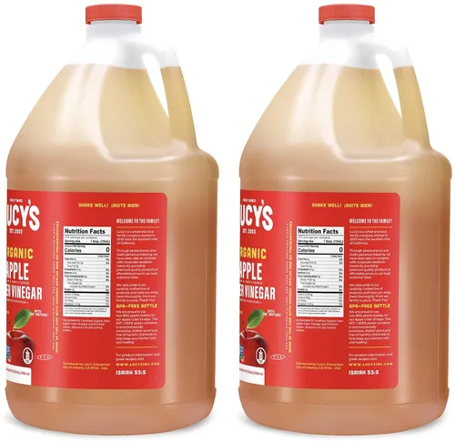 Miniatura 3 de Lucy's Propiedad familiar: vinagre de sidra de manzana crudo orgánico sin OMG del USDA, sin filtrar, sin pasteurizar, con la madre