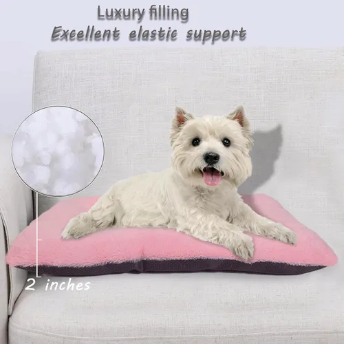 Miniatura 5 de Cama para Jaula de Perros Lavable para Perros XXS, de Lujo, de Piel Sintética Gruesa, Esponjosa, Cómoda, Almohadilla de Jaula Antideslizante, Tapete