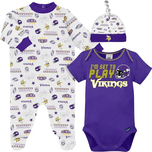 Miniatura 6 de Gerber Conjunto de regalo unisex para bebé con pies de equipo de la NFL para dormir y jugar