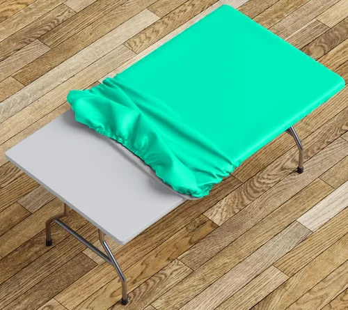 Miniatura 21 de Sorfey Mantel ajustado con elástico, vinilo con parte trasera de franela, se adapta a mesa de 24 x 48 pulgadas, rectangular, a prueba de agua, fácil