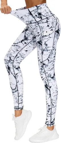 The Gym People - Pantalones deportivos gruesos de tiro alto, con bolsillos y control de abdomen, leggings para entrenar, correr, hacer yoga, para