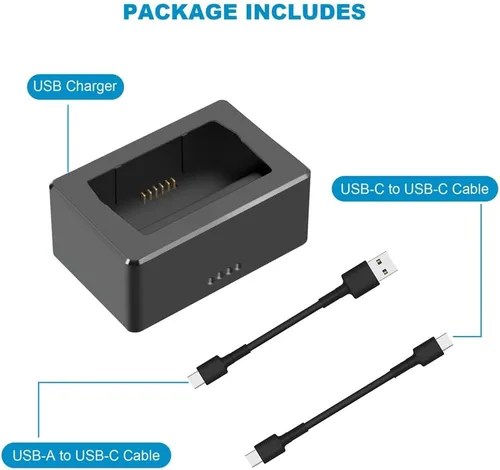 Miniatura 7 de Mavic Mini 3 Pro Accessories Cargador de batería USB, concentrador de carga de batería con dos cables de carga para DJI Mini 3 Pro, soporte QC3.0 PD