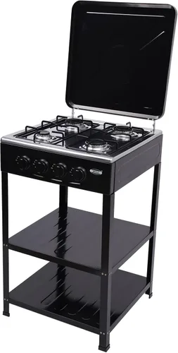 Estufa de gas LPG/NG de 4 quemadores, estufa portátil de gas natural para acampar al aire libre, barbacoa, cocina a gas con estante de