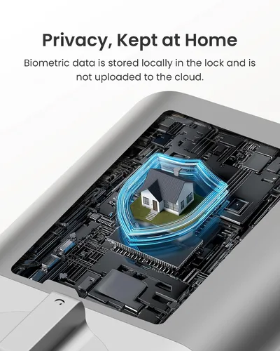 Miniatura 8 de DESLOC Smart Lock K140 Plus con reconocimiento de vena de palma, cerradura de puerta de entrada sin llave con cerrojo de teclado, control