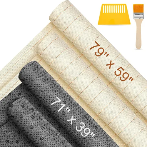 Tudomro 12 piezas de tela de acolchado grande de 79 x 59 pulgadas para alfombras y 71 x 39 pulgadas, tela antideslizante para hacer manualidades de