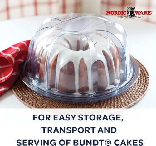 Miniatura 3 de Nordic Ware Porta pasteles, paquete de lujo, transparente