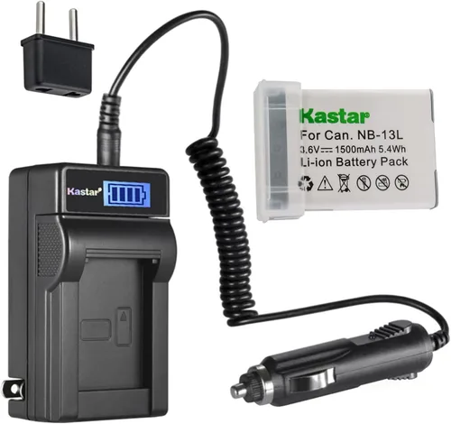 Miniatura 8 de Kastar NB-13L - Cargador de batería LCD de CA compatible con Canon PowerShot G9 X, PowerShot G9 X Mark II, PowerShot SX620 HS, PowerShot SX720 HS