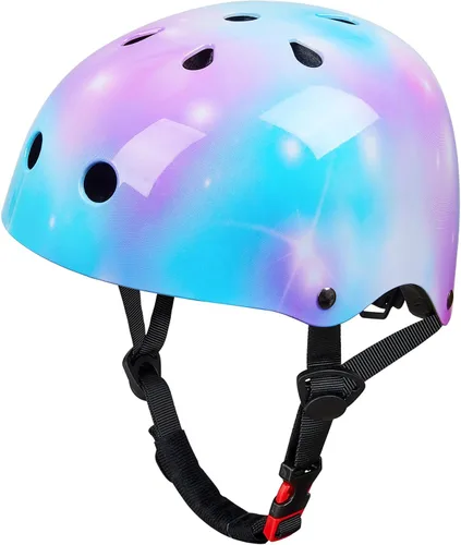 Bienbee - Casco para niños pequeños, casco de patineta para bicicleta, equilibrio, bicicleta, scooter, para niñas y niños de 1-3-5-8-14 años Azul