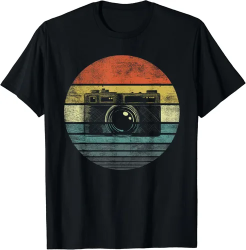 Camiseta de regalo retro vintage para fotógrafo amante de la fotografía, Negro, S