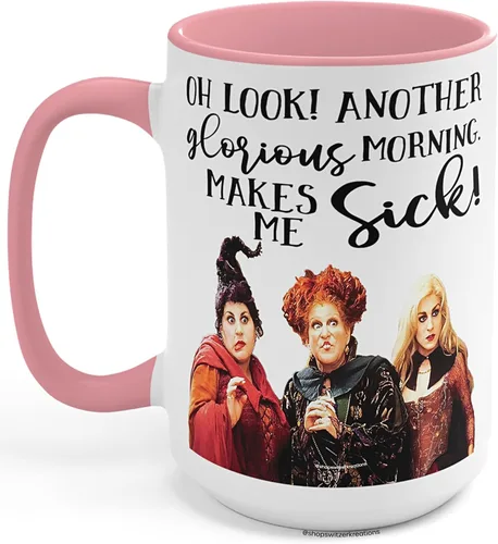 Miniatura 7 de Taza de café Oh Look Another Glorious Morning Hocus Pocus, Sanderson Sisters - Taza temática de Halloween - Taza de café divertida - Cerámica Witchy