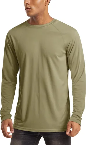 Miniatura 160 de MAGCOMSEN Camisas de manga larga para hombre, protección solar UPF 50+, camisetas atléticas para senderismo, correr, entrenamiento, protección