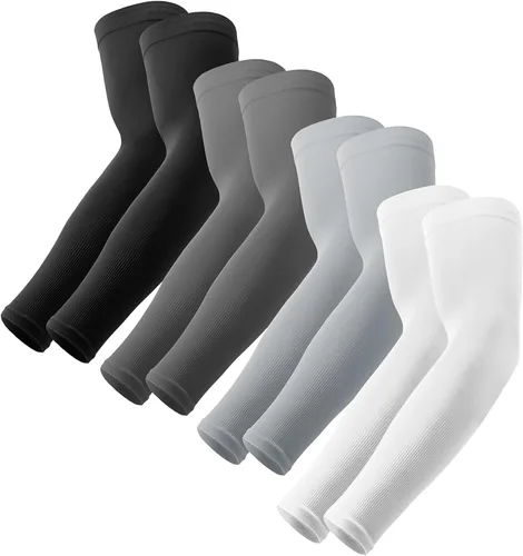 Miniatura 32 de Mangas de compresión de enfriamiento para hombres y mujeres, con protección solar UV UPF 50, paquete múltiple, mangas protectoras de brazos