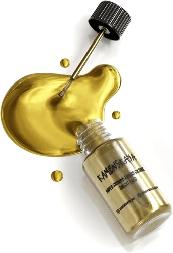 KAMENSKAYA Pintura de Hoja de Oro Líquida - Pintura de Hoja de Oro Líquida de Secado Rápido de Base Alcohólica, Oro Brillante, 0.68 fl oz (20 ml)
