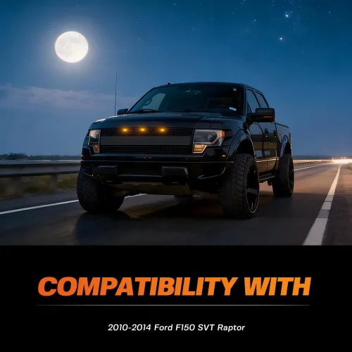 Miniatura 6 de Luces LED ámbar Raptor con lente ahumada para Ford F150 SVT Raptor Pick Up 2017-2019 Ford Raptor Pick Up 2017-2019 parrilla delantera conducción