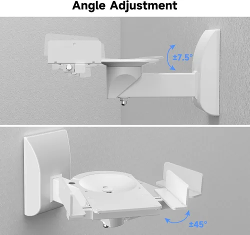 Miniatura 6 de suptek Soporte de montaje en pared con abrazadera de doble lado para altavoces de estantería, para altavoces de sonido envolvente grandes, soporta