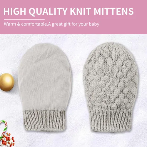 Miniatura 57 de Guantes de punto para bebés, niños y niñas, guantes de invierno para recién nacidos, guantes de 0 a 3 años