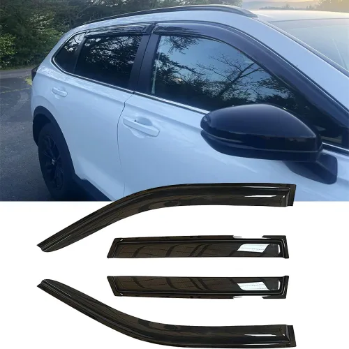 Miniatura 14 de Deflector de ventilación de viento para ventana lateral para Honda CR-V 1997-2001, 4 piezas de cinta de canal exterior para protección de lluvia