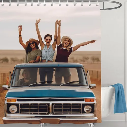 Miniatura 8 de Cortina de ducha personalizada, cortinas de ducha con foto personalizada, cortina de ducha personalizada de 60 x 72 pulgadas, añade tu propia Imagen